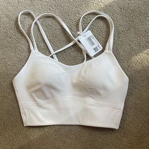 Lululemon Like a Cloud Ribbed Longline Bra White